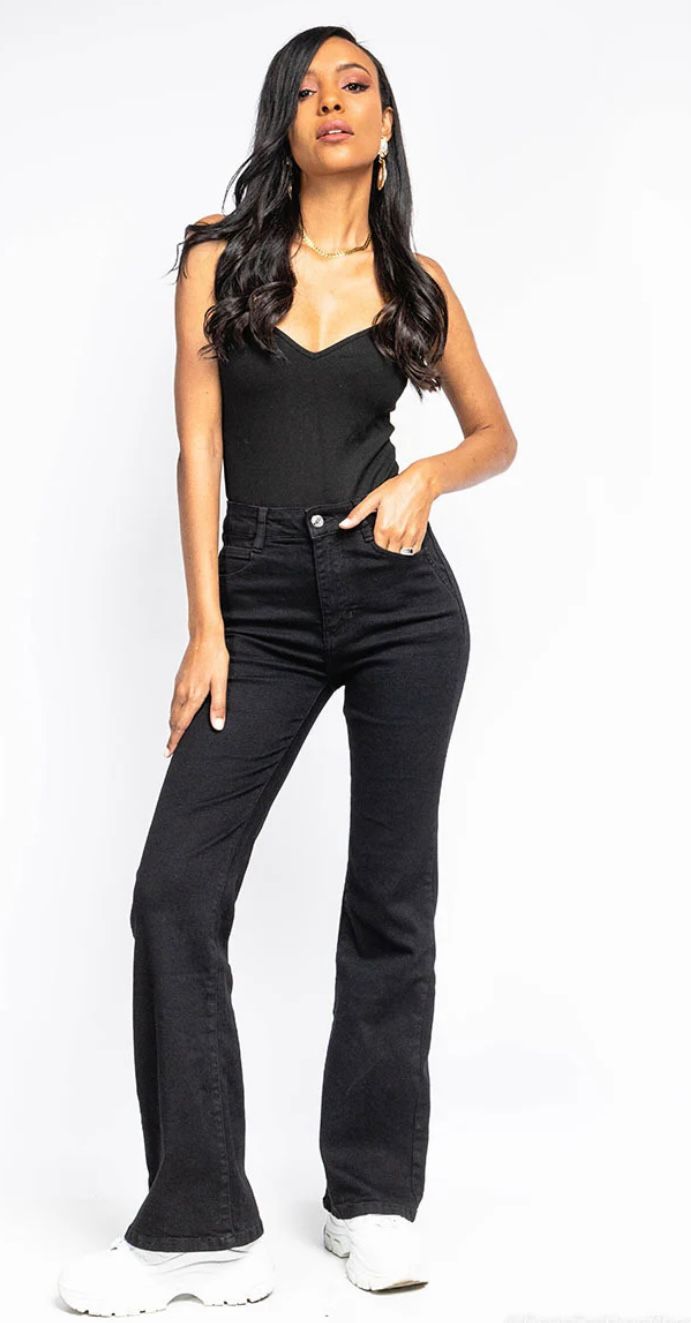 Flare jeans back stretch
