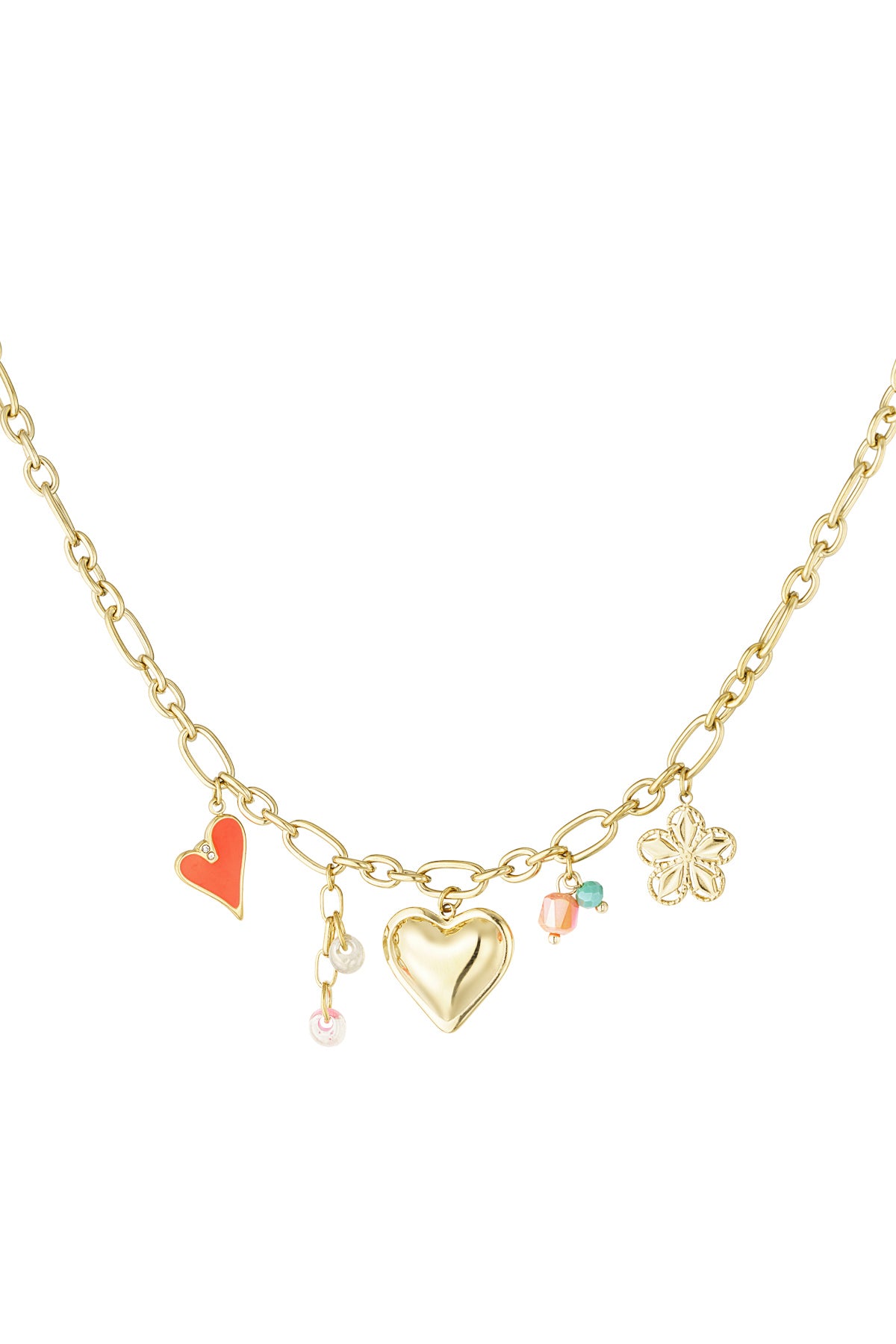 ketting goudkleurig met bedeltjes