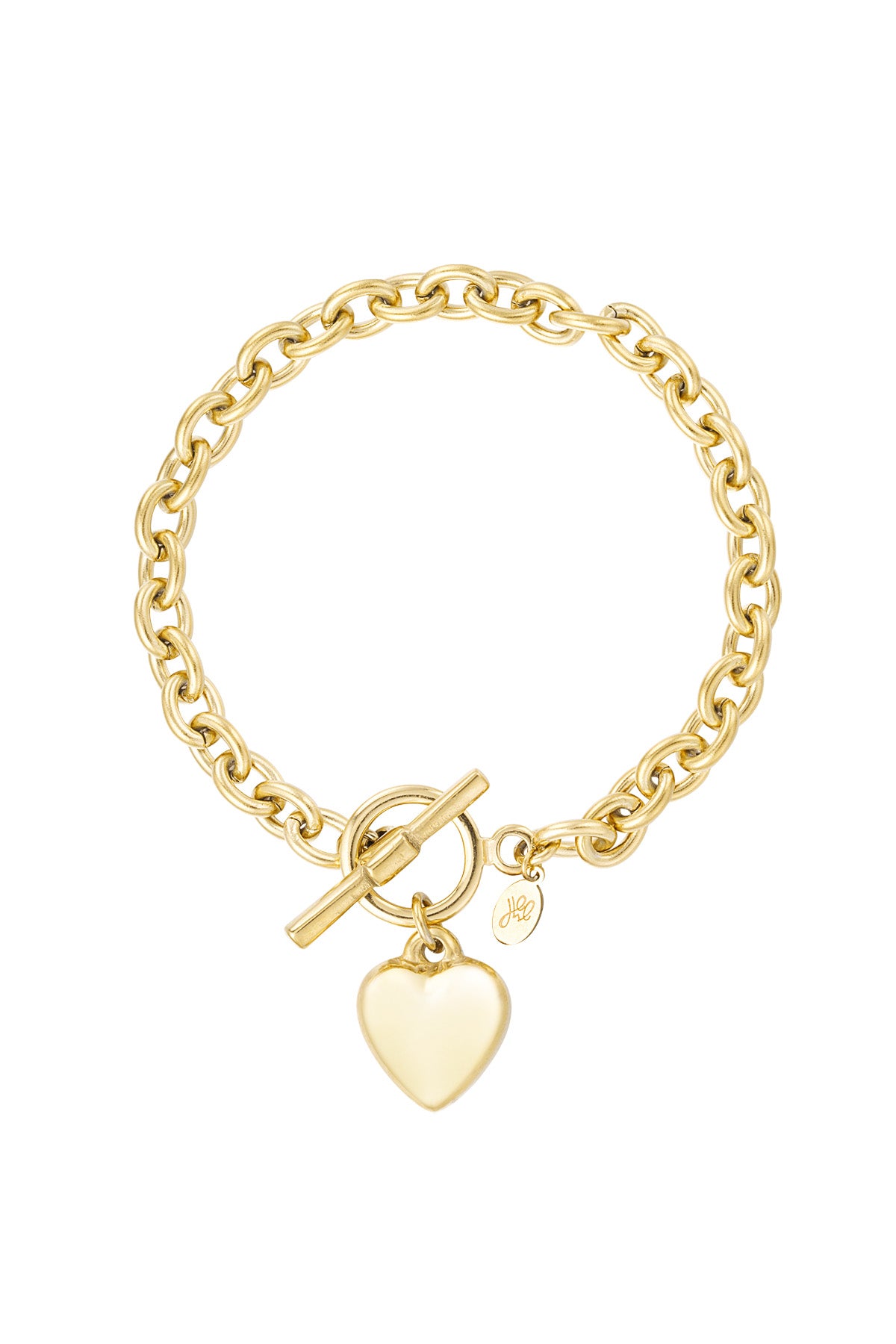 grove schakelarmband met hart