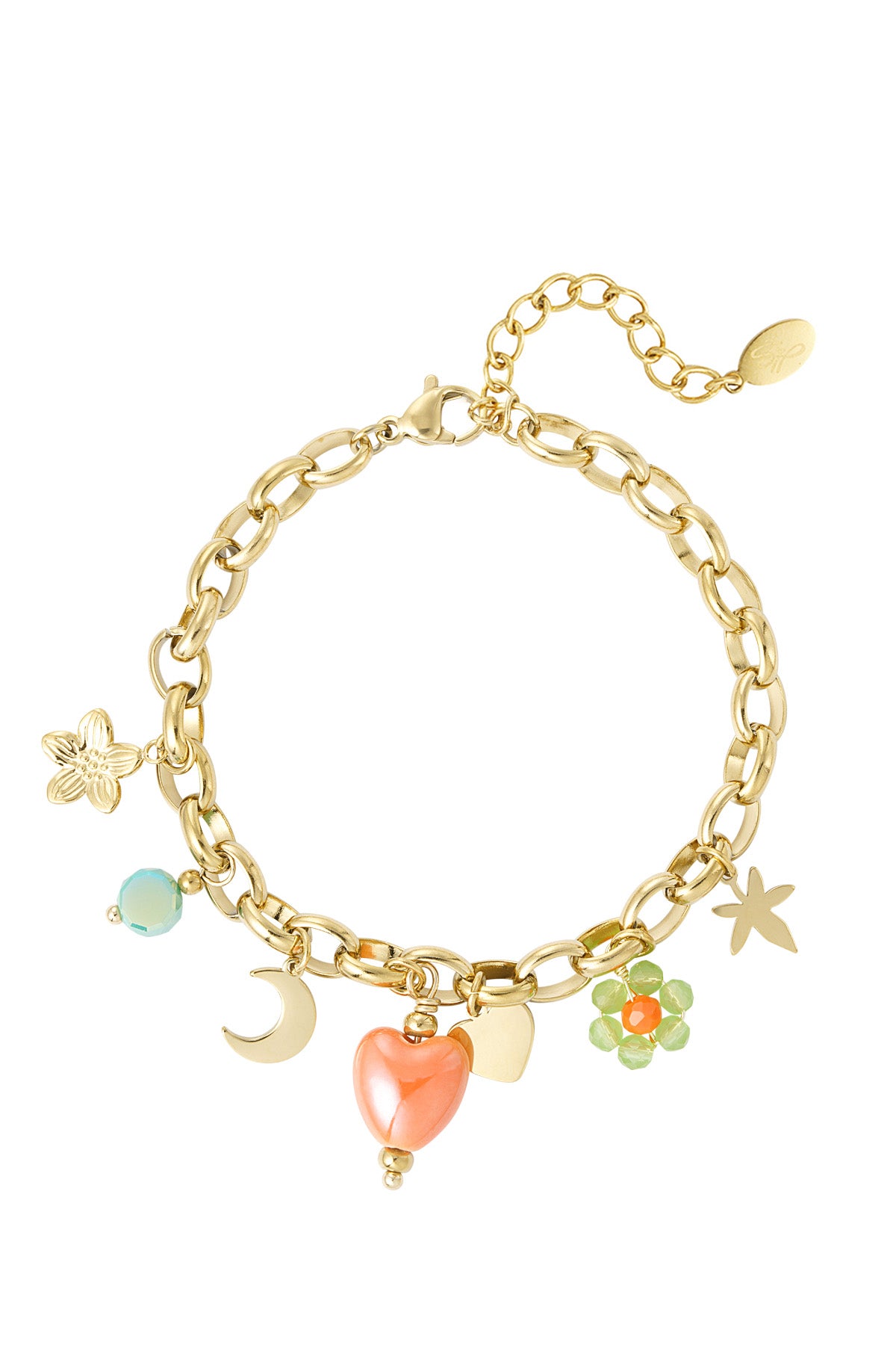 bedel armband roze hart
