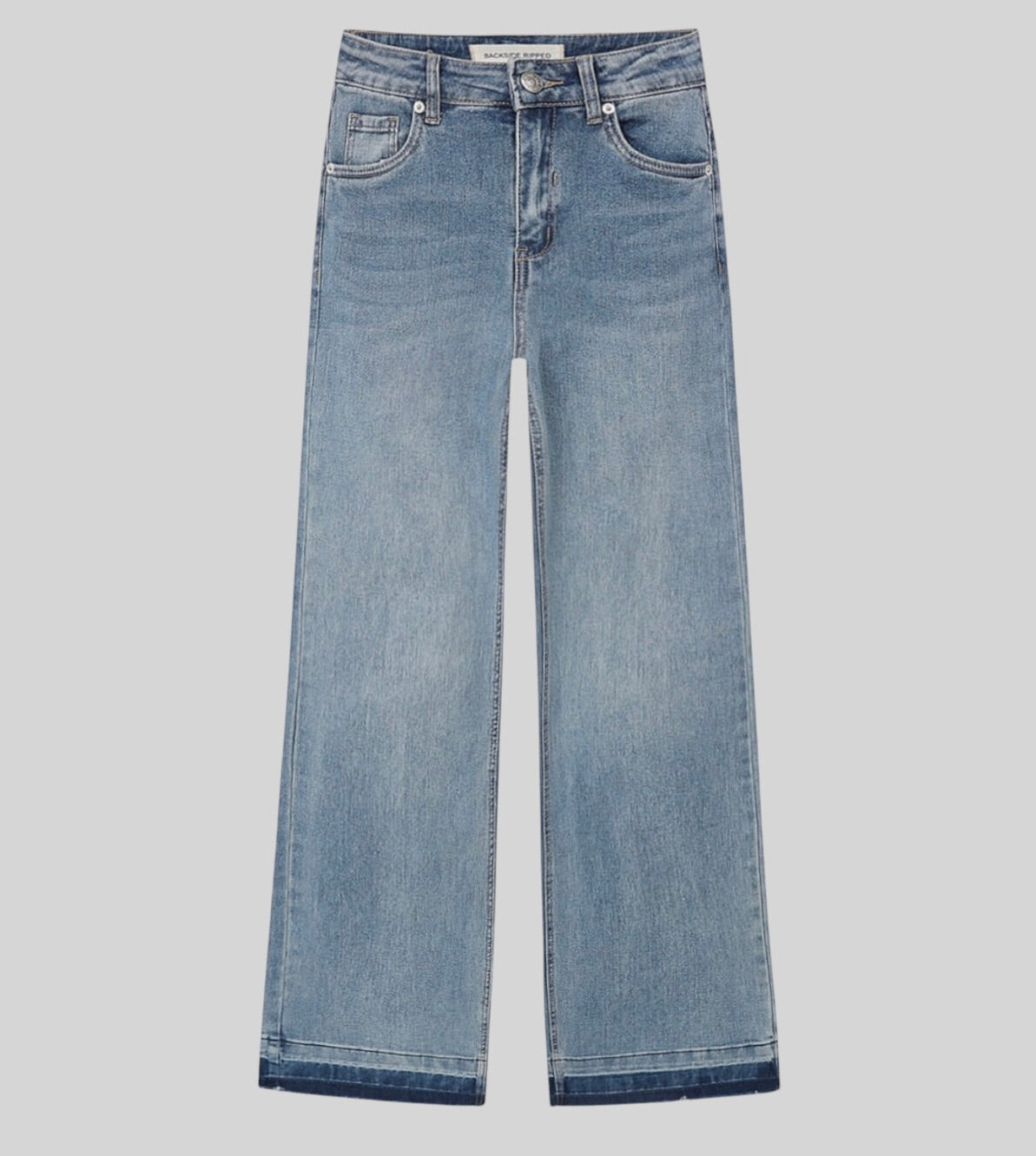 ripped jeans with frayed bottom