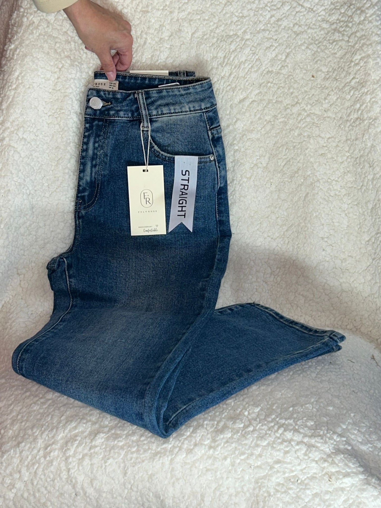 Stretch jeans blue straight leg