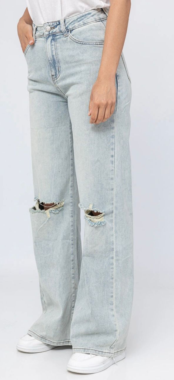 Jeans Wide leg blue stretch